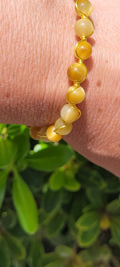 Bracelet Œil de Tigre Doré – Clarté et confiance - Bracelets pierres naturelles - Flore Holistic