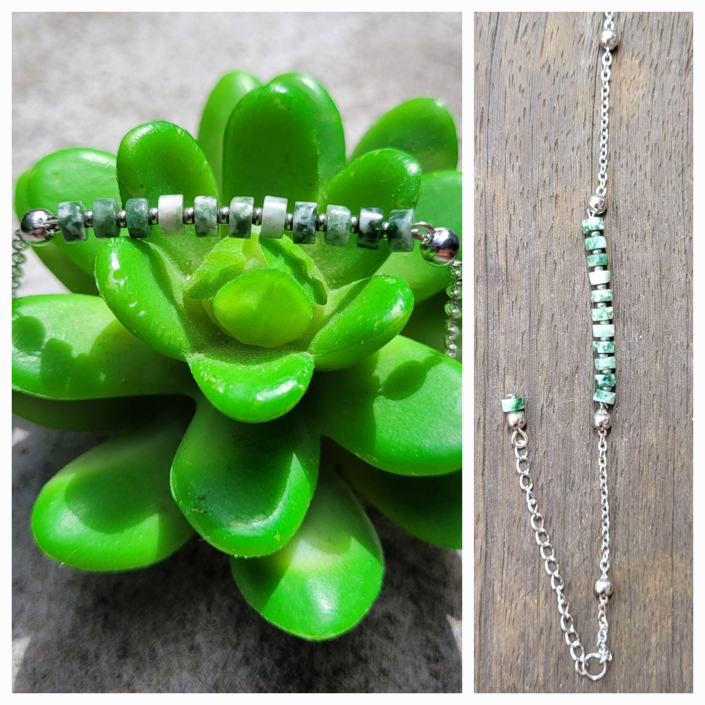 Bracelets Fins en Acier & Pierres Naturelles – Énergie et Élégance - Bracelets pierres naturelles - Flore Holistic