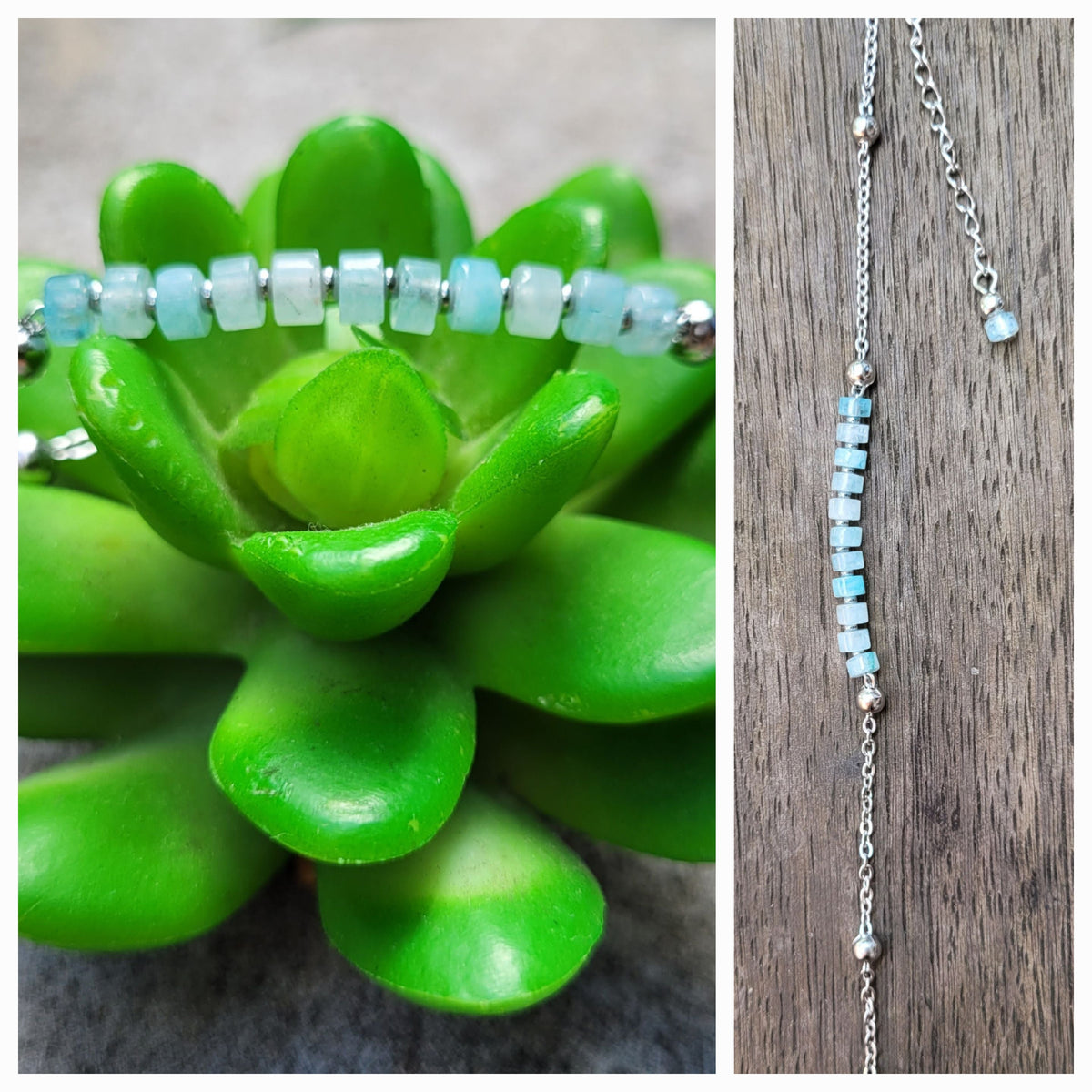 Bracelets Fins en Acier & Pierres Naturelles – Énergie et Élégance - Bracelets pierres naturelles - Flore Holistic