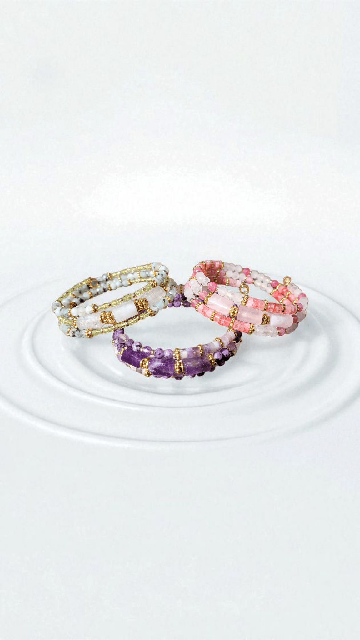 Bracelets multirangs Aura Libre – Énergie & Élégance - Flore Holistic