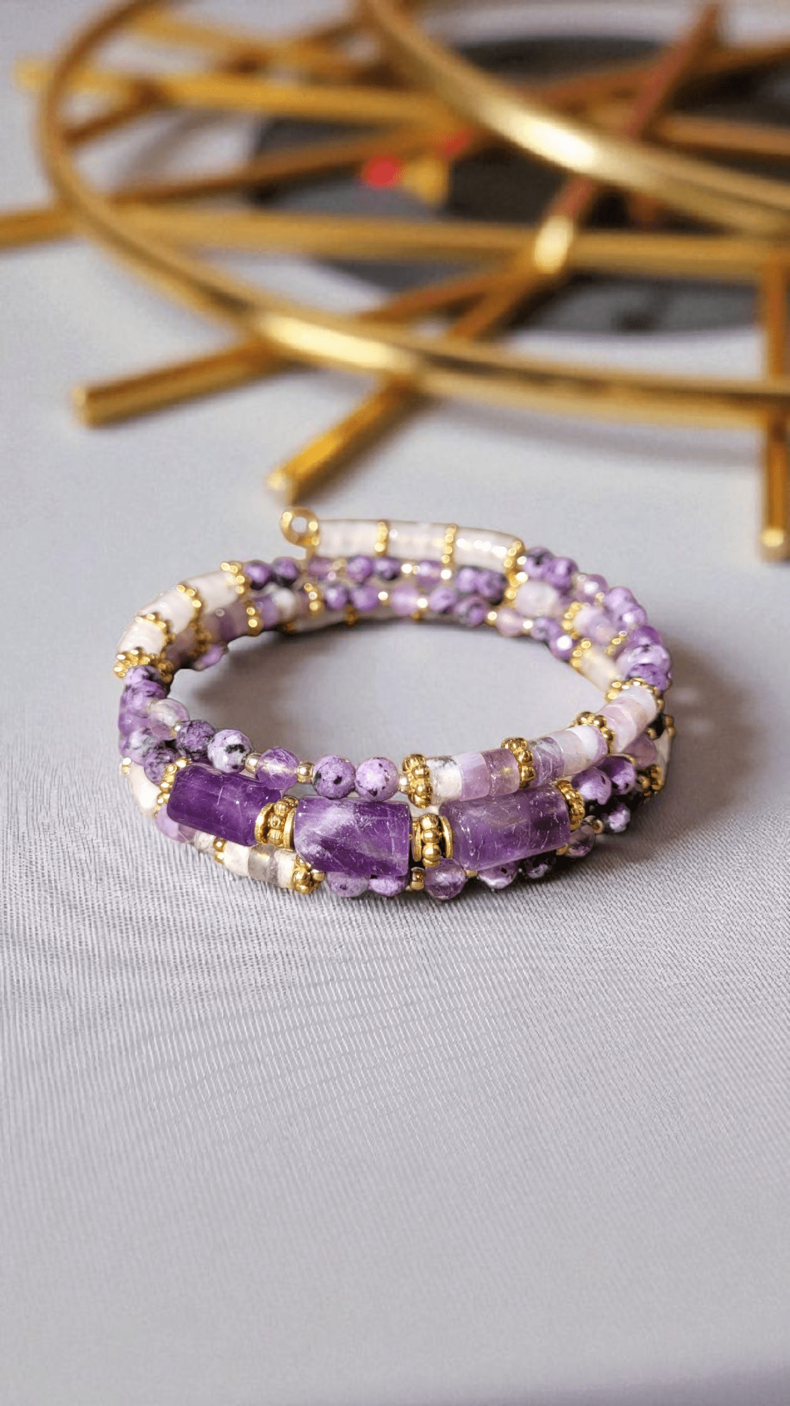 Bracelets multirangs Aura Libre – Énergie & Élégance - Flore Holistic