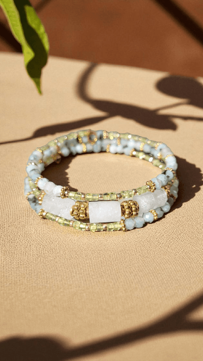 Bracelets multirangs Aura Libre – Énergie & Élégance - Flore Holistic