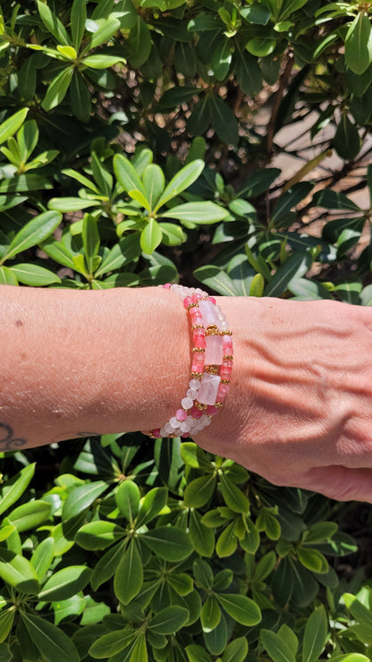 Bracelets multirangs Aura Libre – Énergie & Élégance - Flore Holistic
