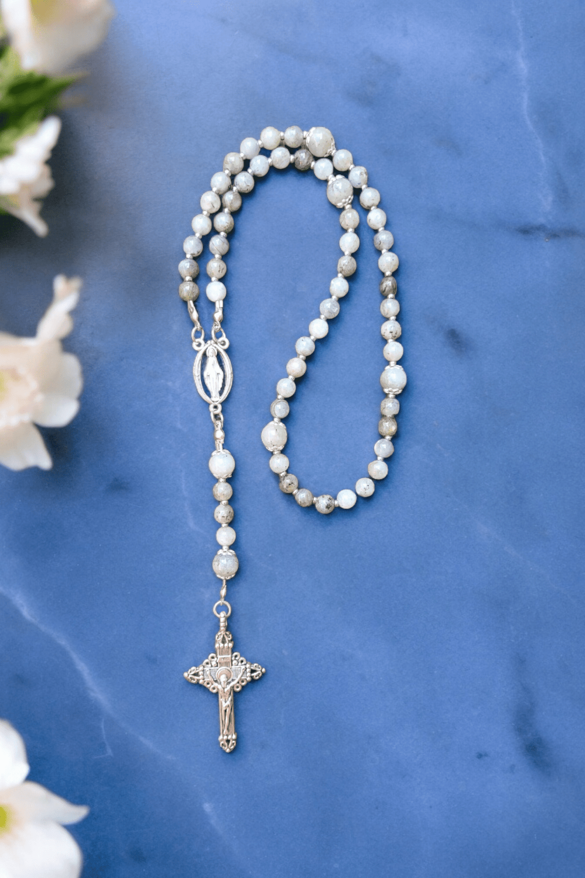 Chapelet en labradorite - Chapelet pierres naturelles - Flore Holistic