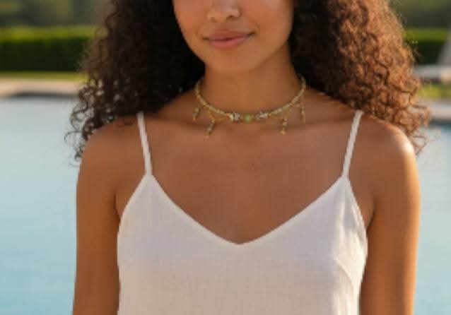 Collier Calcite Verte, Jaspe Dalmatien et Jade Blanc – Douceur et ancrage | Aura Libre - Collier pierres naturelles - Flore Holistic