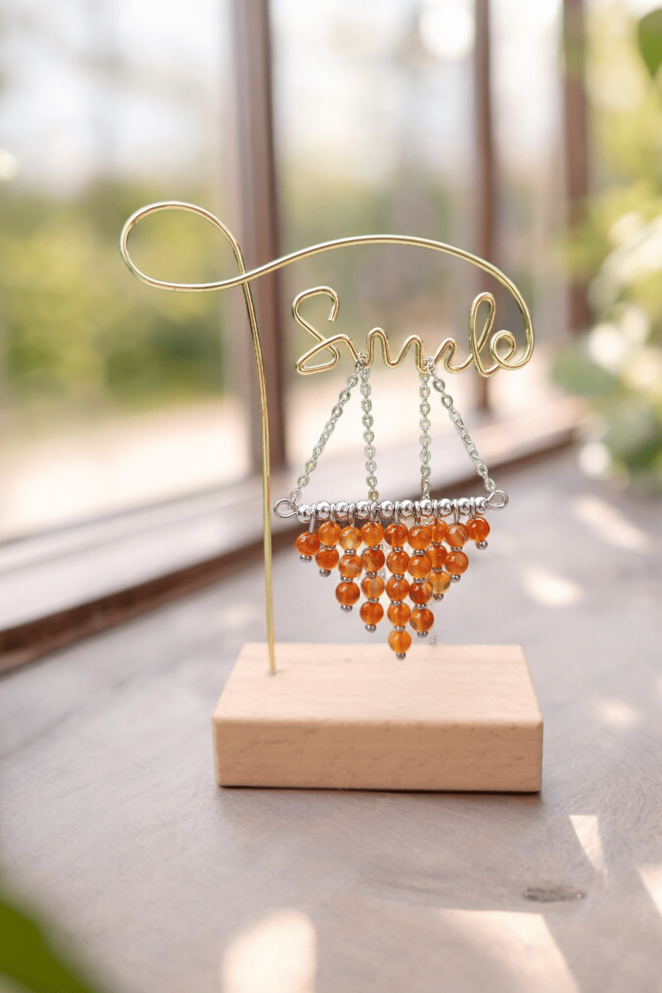 Collier Cornaline – Énergie, Confiance et Vitalité - Collier pierres naturelles - Flore Holistic