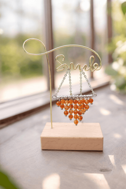 Collier Cornaline – Énergie, Confiance et Vitalité - Collier pierres naturelles - Flore Holistic