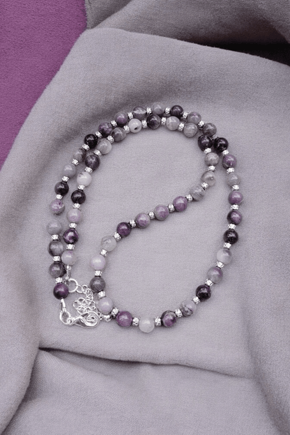 Collier en Sugilite – Équilibre émotionnel et spiritualité - Collier pierres naturelles - Flore Holistic