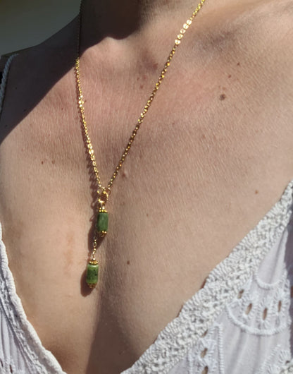 Collier Jade Néphrite – Sérénité et harmonie | Aura Libre - Collier pierres naturelles - Flore Holistic