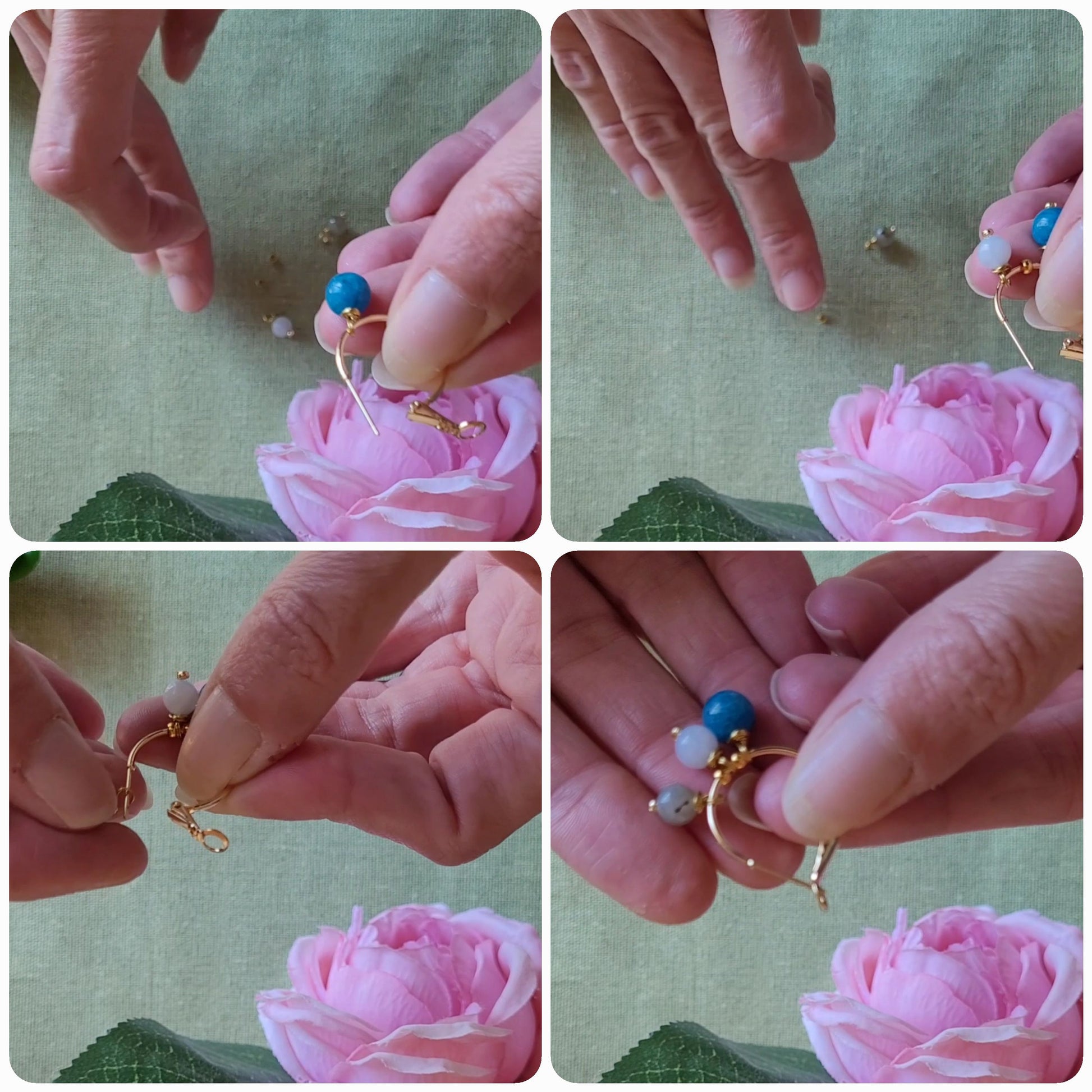 Créoles 3 charms 6mm en acier inoxydable - Flore Holistic