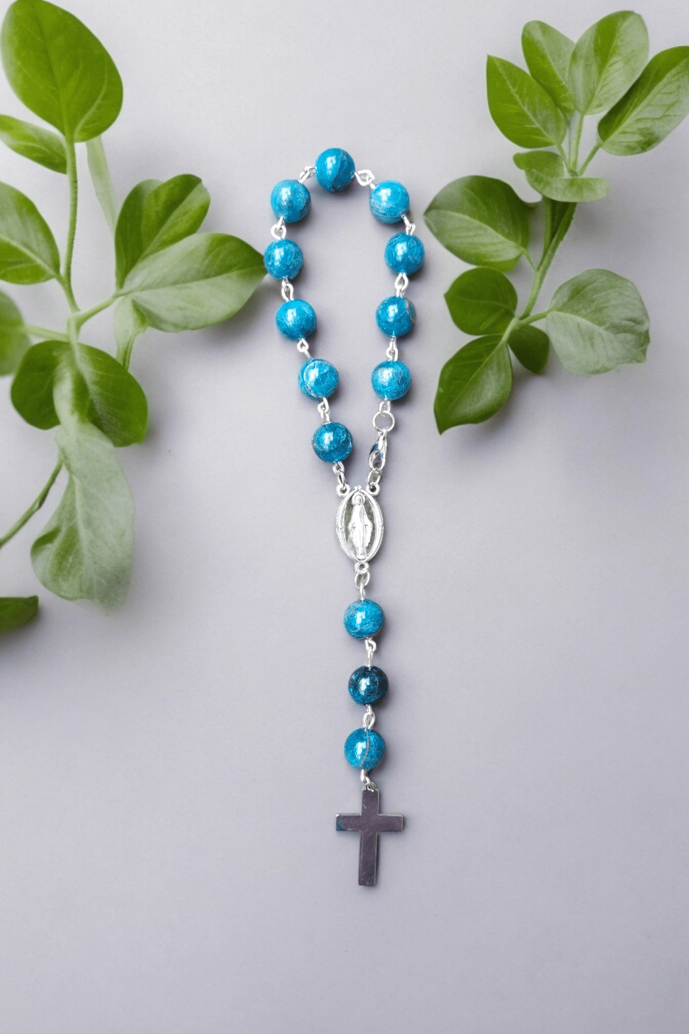 Dizainier en apatite - Chapelet pierres naturelles - Flore Holistic