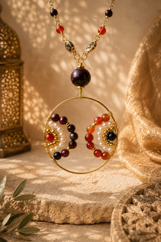 Détail du pendentif du collier Sultana Dualité