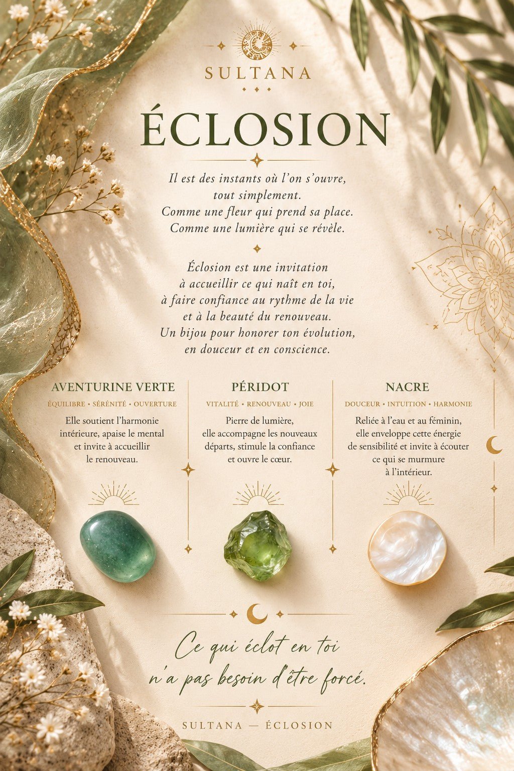 Éclosion – Collier Sultana - Collier - Flore Holistic