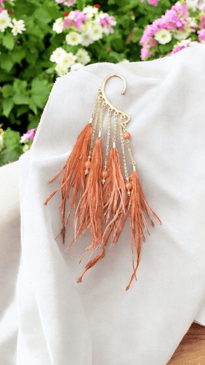 Manchettes d’oreilles à plumes – L’audace bohème - Flore Holistic