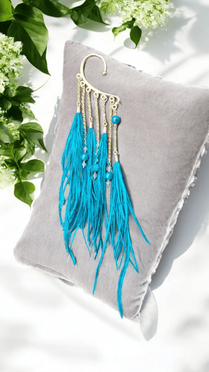Manchettes d’oreilles à plumes – L’audace bohème - Flore Holistic