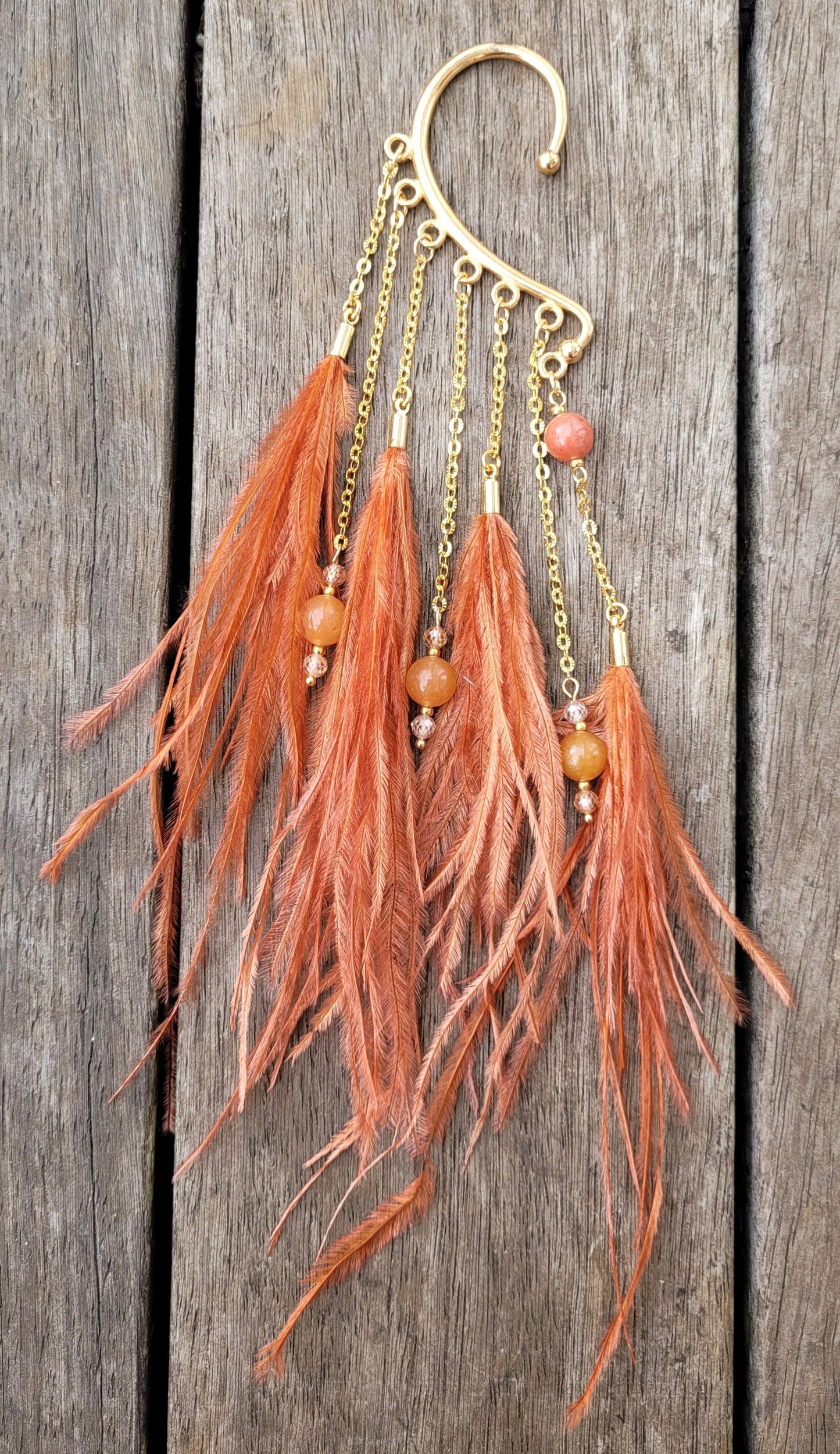 Manchettes d’oreilles à plumes – L’audace bohème - Flore Holistic