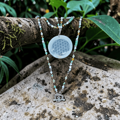 Parure en pierres naturelles – Aventurine, Turquoise africaine - Collier pierres naturelles - Flore Holistic