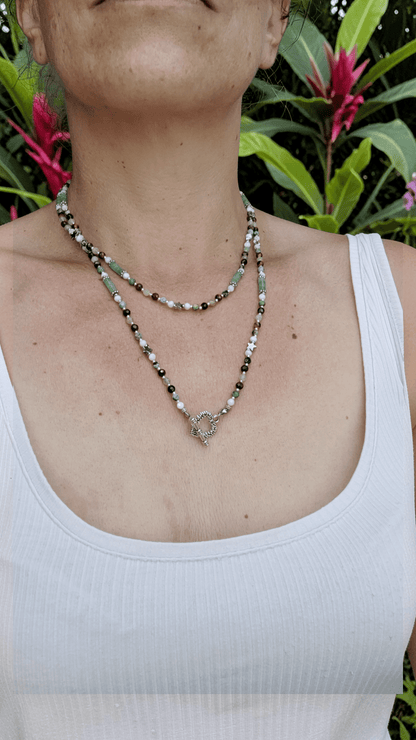 Parure en pierres naturelles – Aventurine, Turquoise africaine - Collier pierres naturelles - Flore Holistic