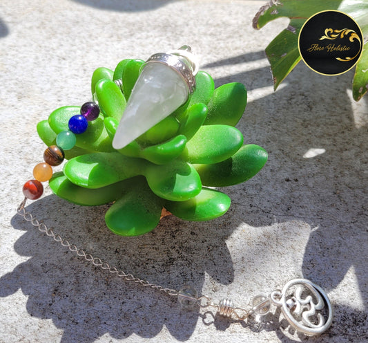 Pendule en cristal de roche - Flore Holistic