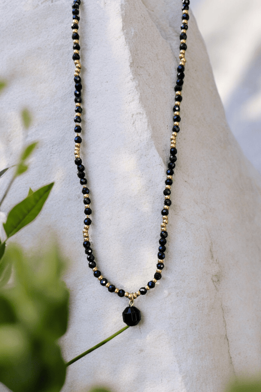 Ras du cou en spinelle noire - Flore Holistic