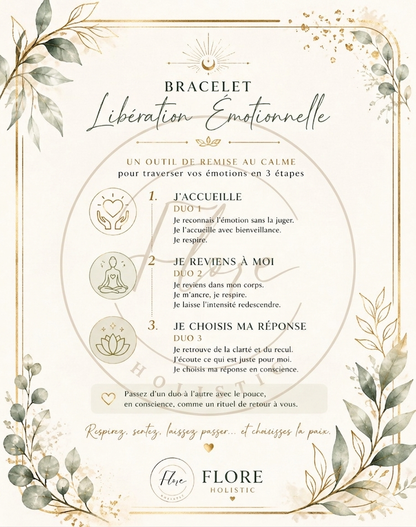 Bracelet Libération Émotionnelle – Outil de retour au calme en pierres naturelles
