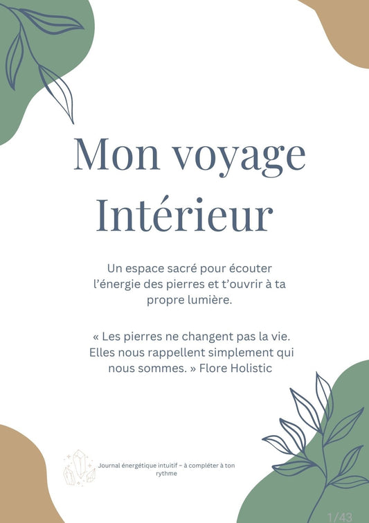 Voyage intérieur - carnet guidé - Produit digital - Flore Holistic